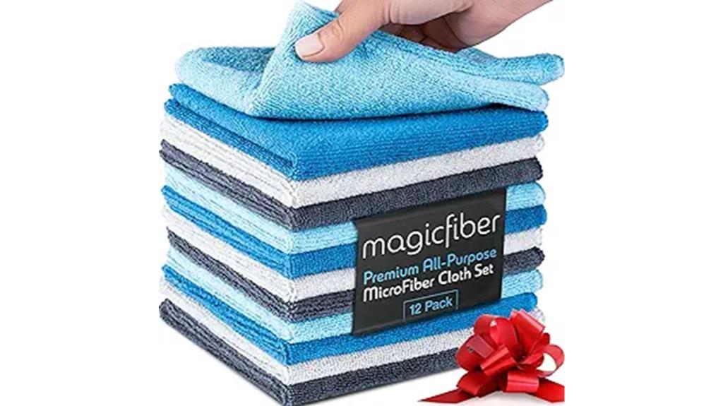 12 pack of 13x13 inch microfiber cleaning cloths