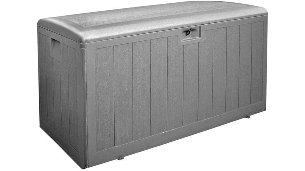 130 gallon gray deck box