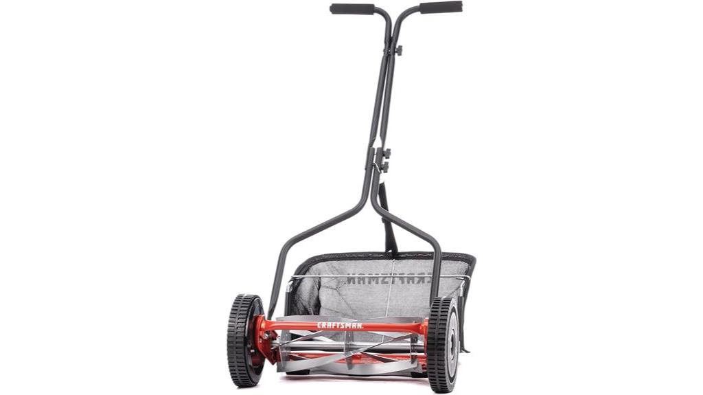 14 inch reel mower with catcher