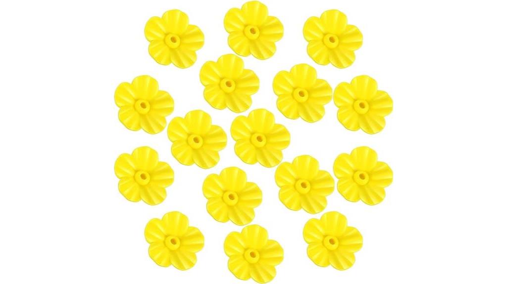 16 yellow replacement flower pieces