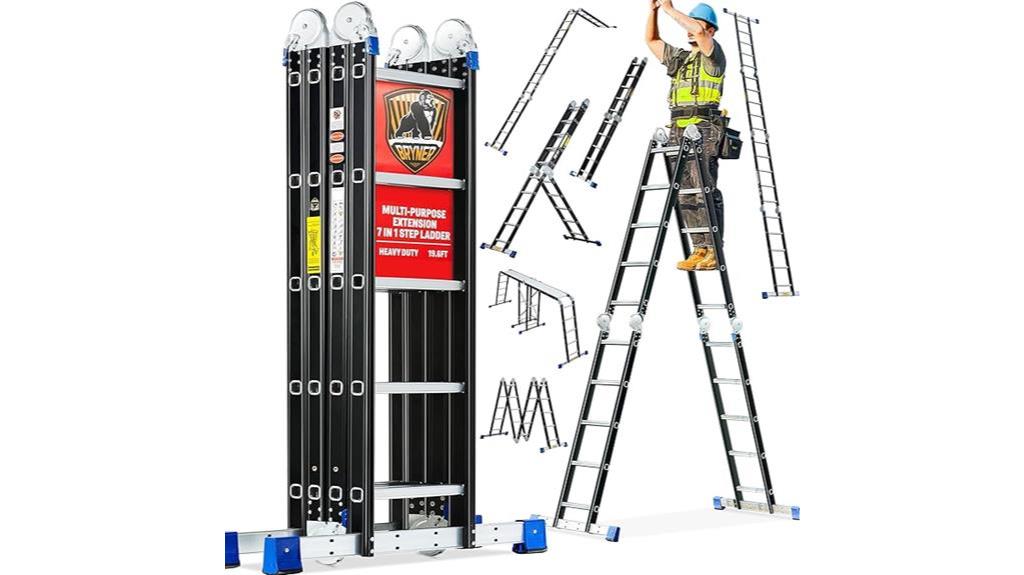 19 6ft foldable telescoping aluminum ladder
