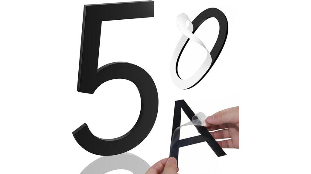 5 inch self adhesive house number