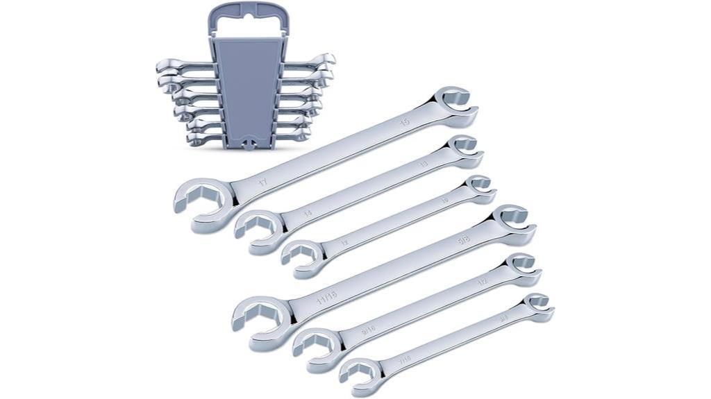 6 piece flare nut wrench set