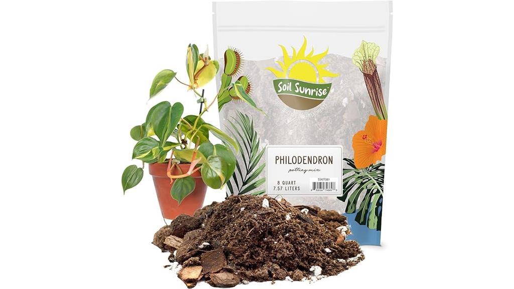 8 quarts of potting soil for philodendron plants