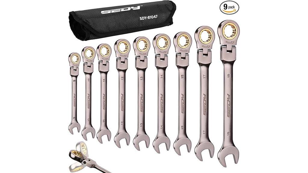 9 piece metric wrench set