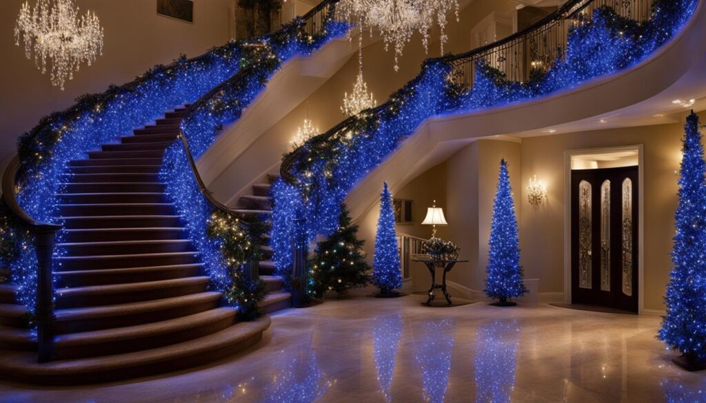 Christmas staircase lights