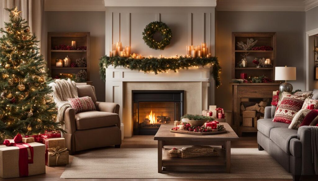 Cozy Christmas living room
