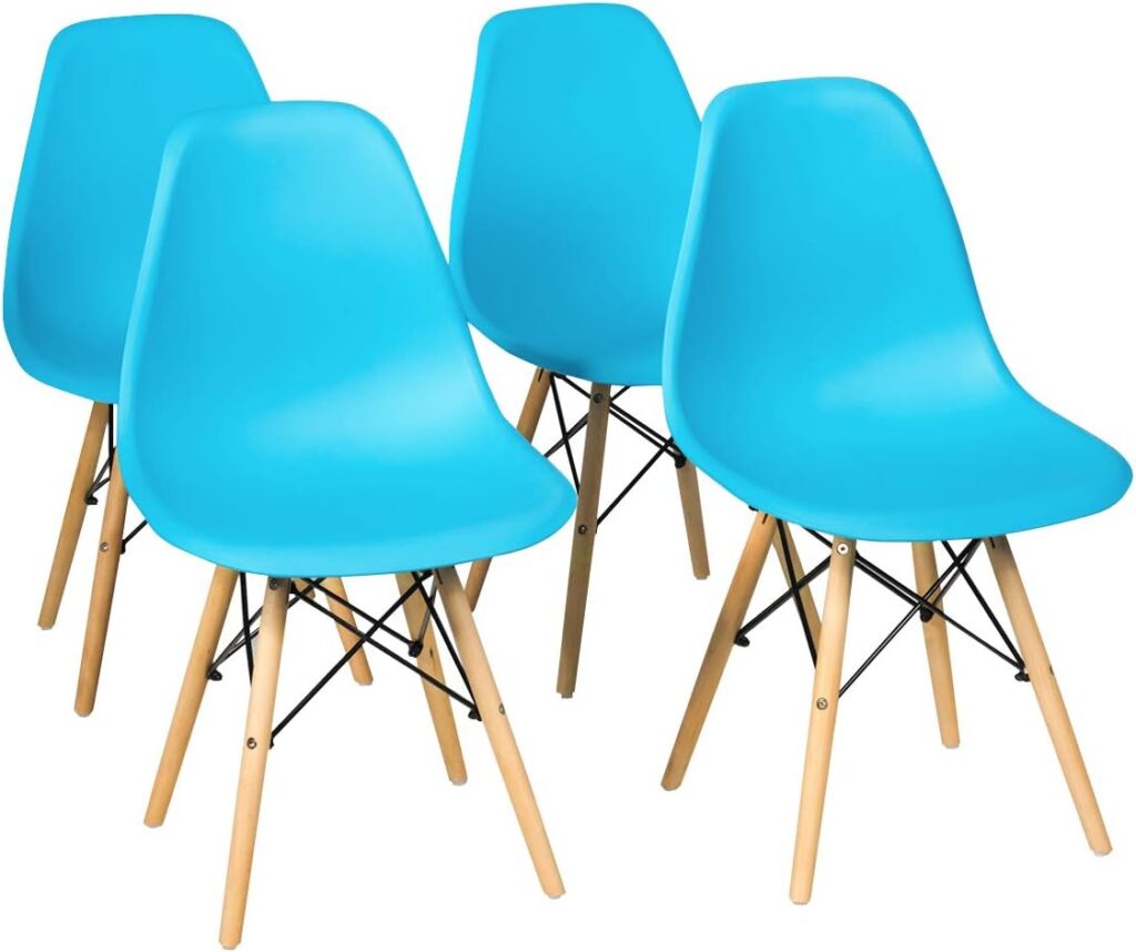 Nightcore DSW Dining Chairs Set Blue Set of 4