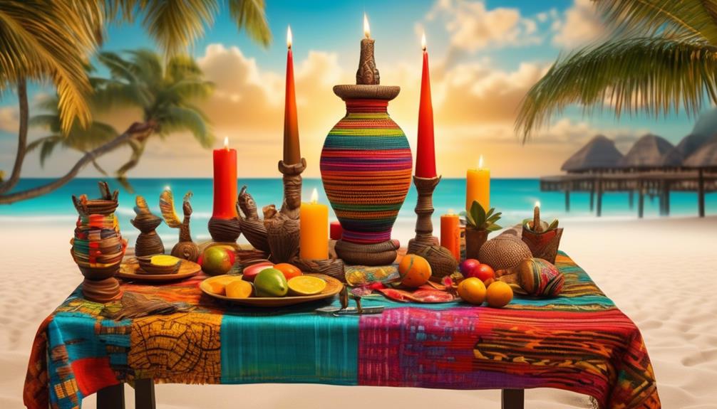 a festive kwanzaa table