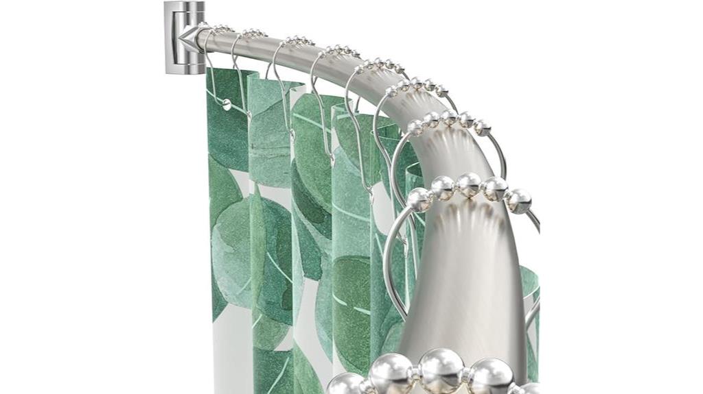 adjustable curved shower curtain rod