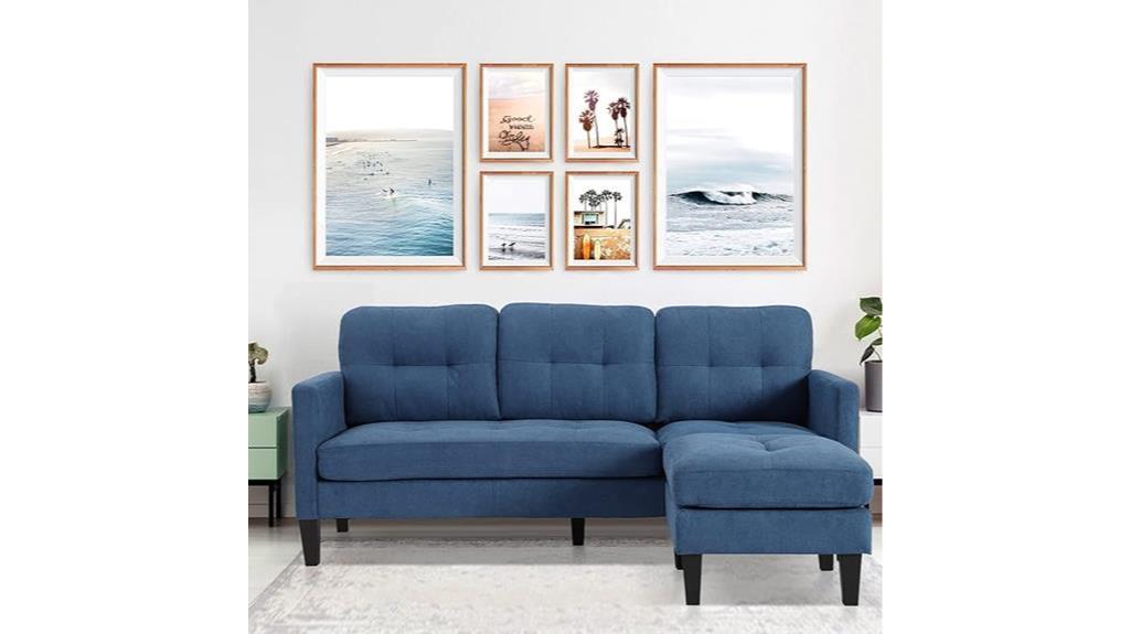 adjustable l shaped sofa nordic blue