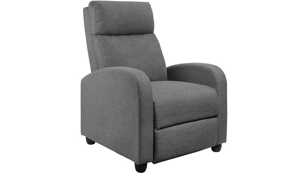 adjustable recliner chair in aurora grey