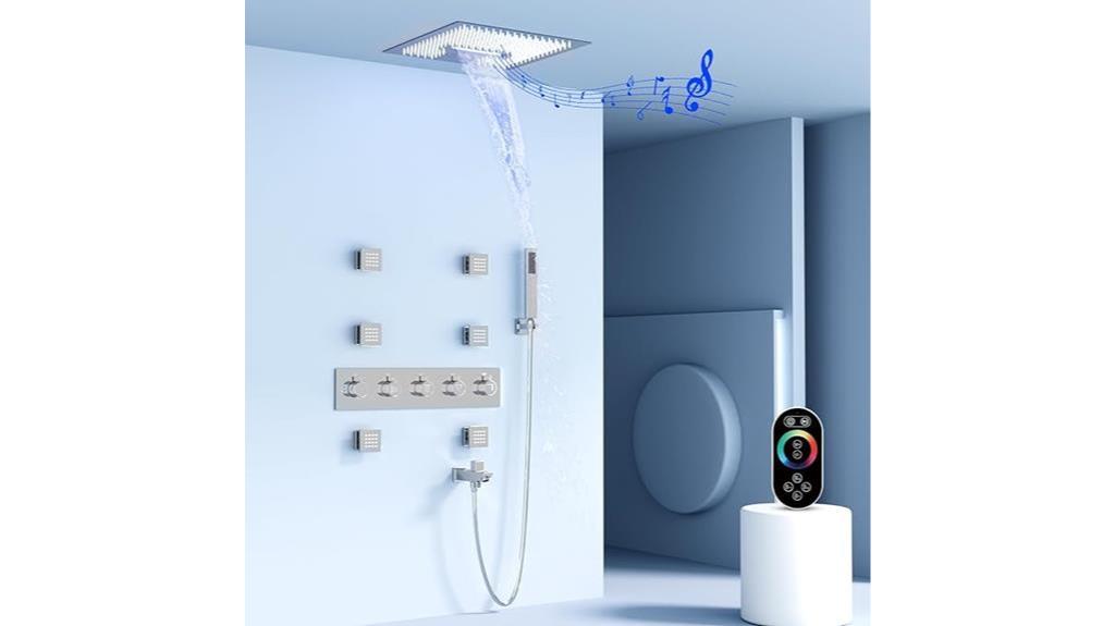 advanced shower system features