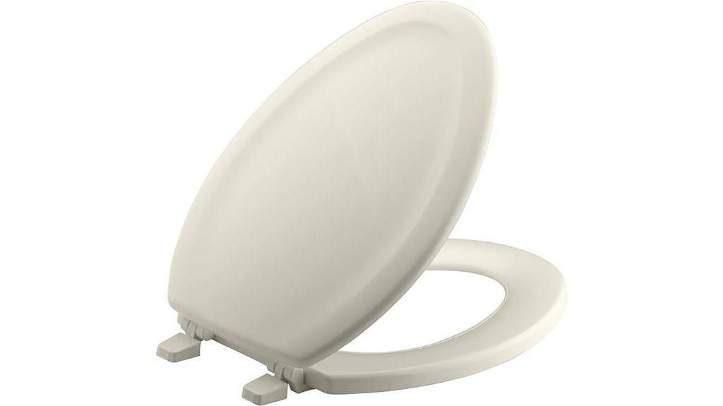 almond elongated toilet seat