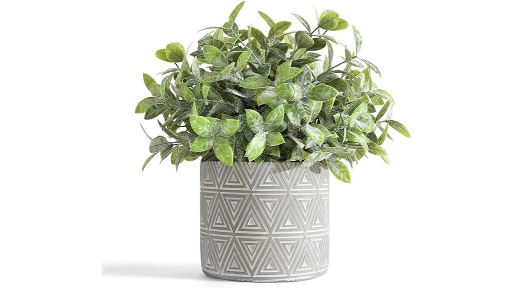 artificial plant in decorative pot