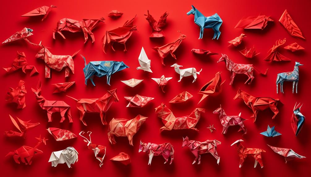 astrological origami animal creations
