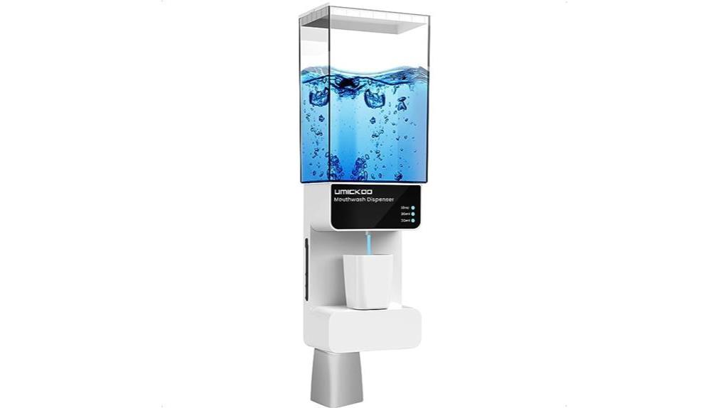 automated mouthwash dispenser with magnetic cups