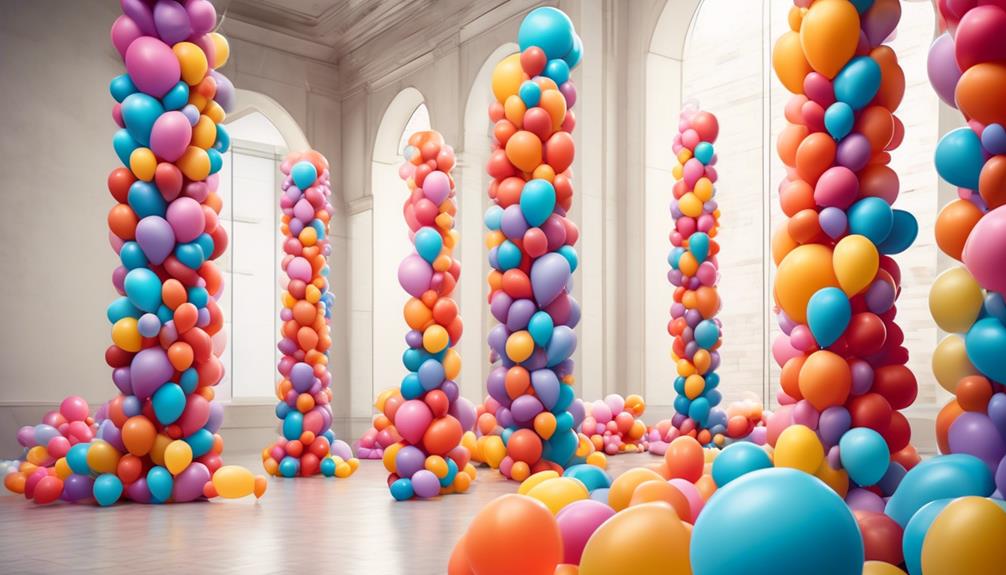 balloon sizes for columns