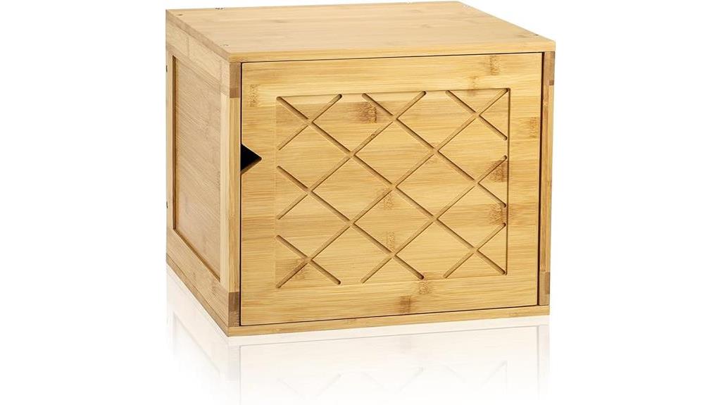 bamboo cube storage organizer