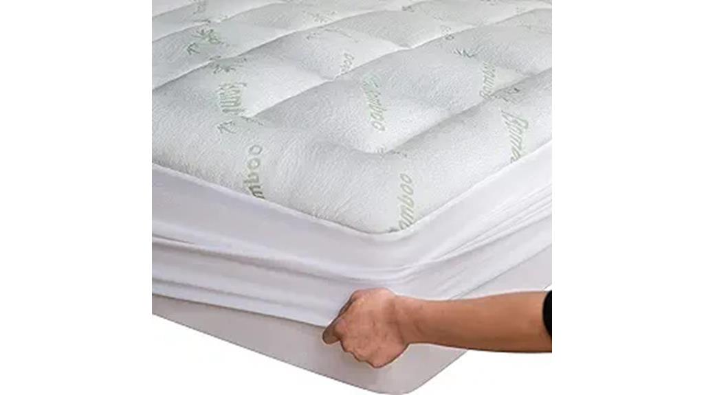 bamboo mattress topper back pain relief 39x75 inches