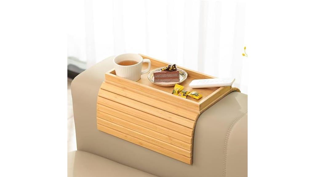 bamboo sofa arm tray