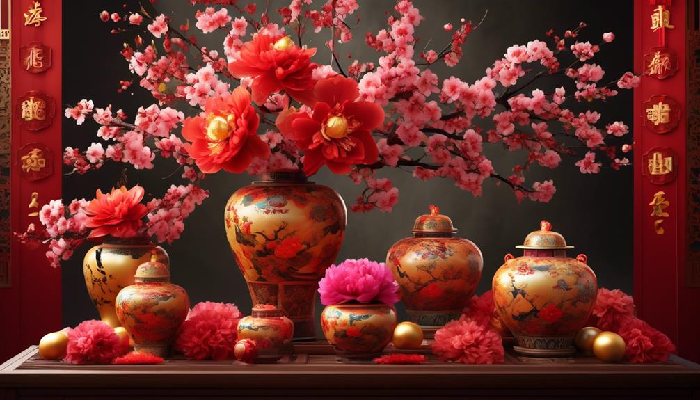 beautiful blooms in vases