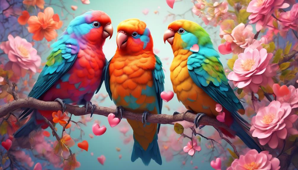 birds in love together