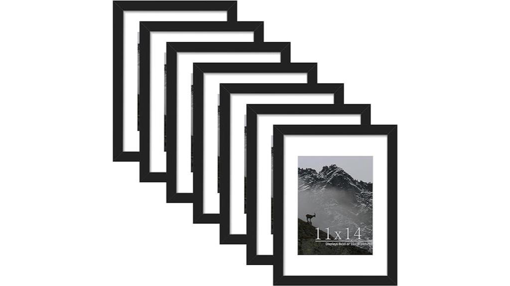 black 11x14 picture frame set