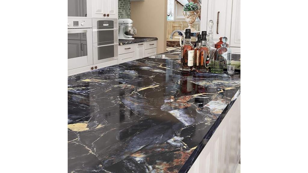 black and gold contact paper for countertops