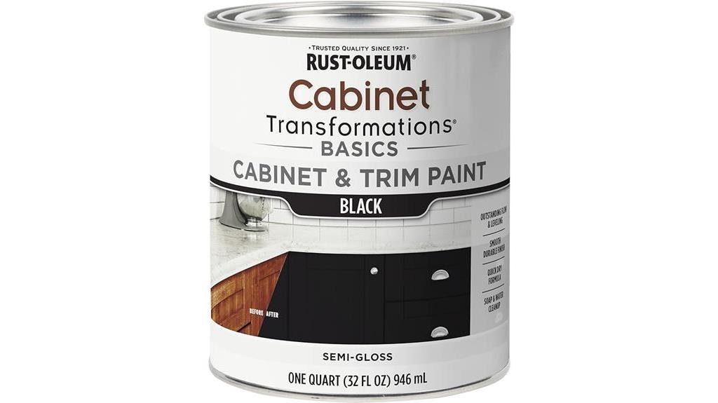 black cabinet and trim paint