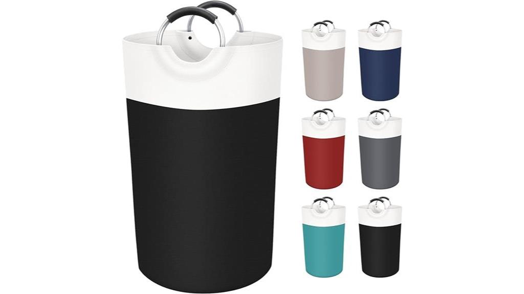 black collapsible laundry basket