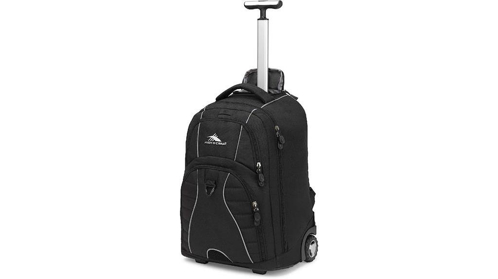 black laptop backpack with wheels