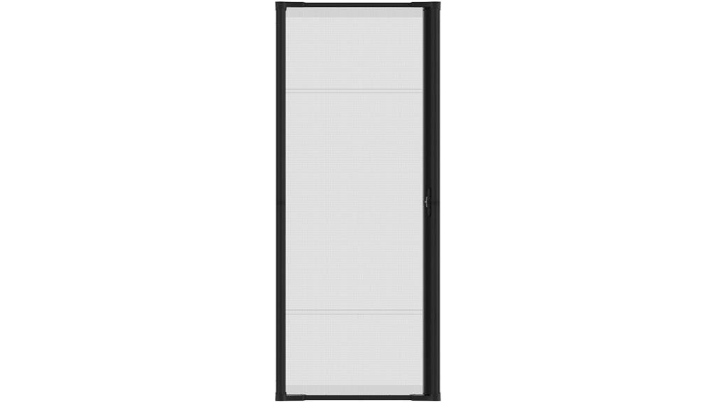 black retractable screen door