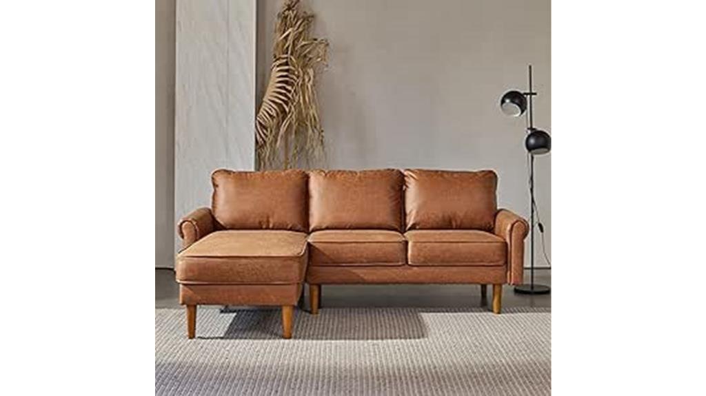 brown l shape sectional sofa