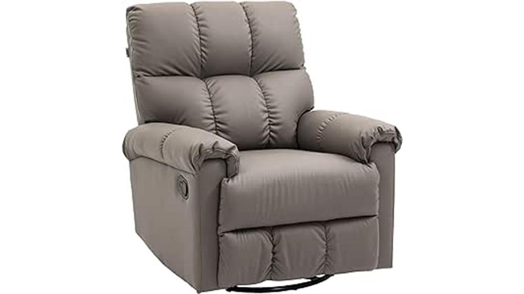 brown recliner chair with footrest