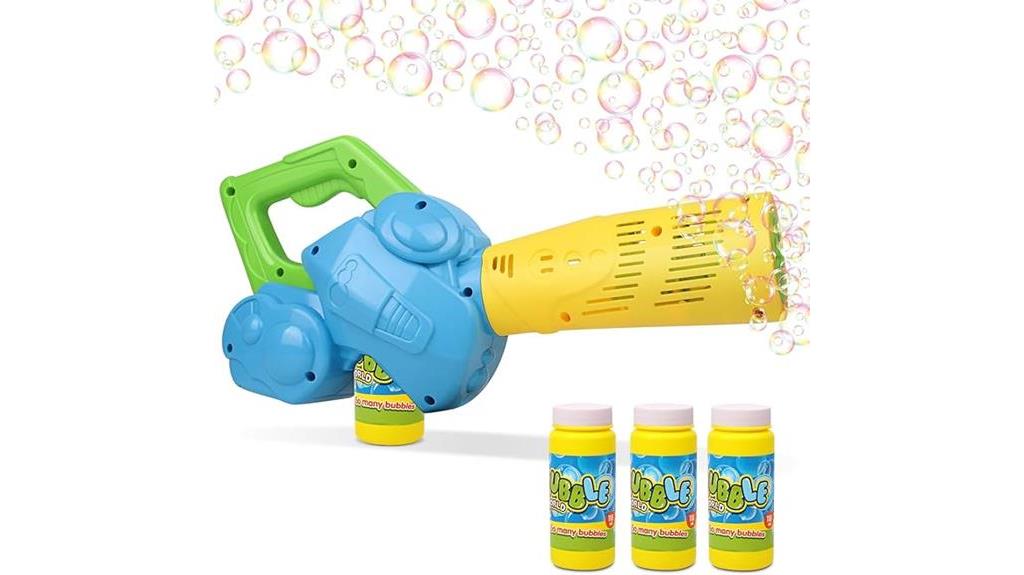 bubble blowing leaf blower toy