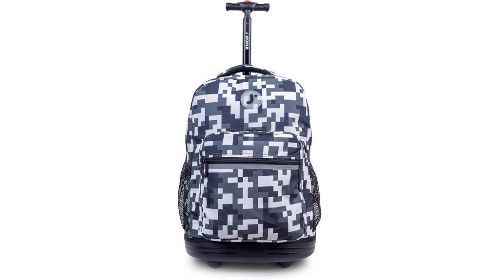 camo rolling backpack for kids