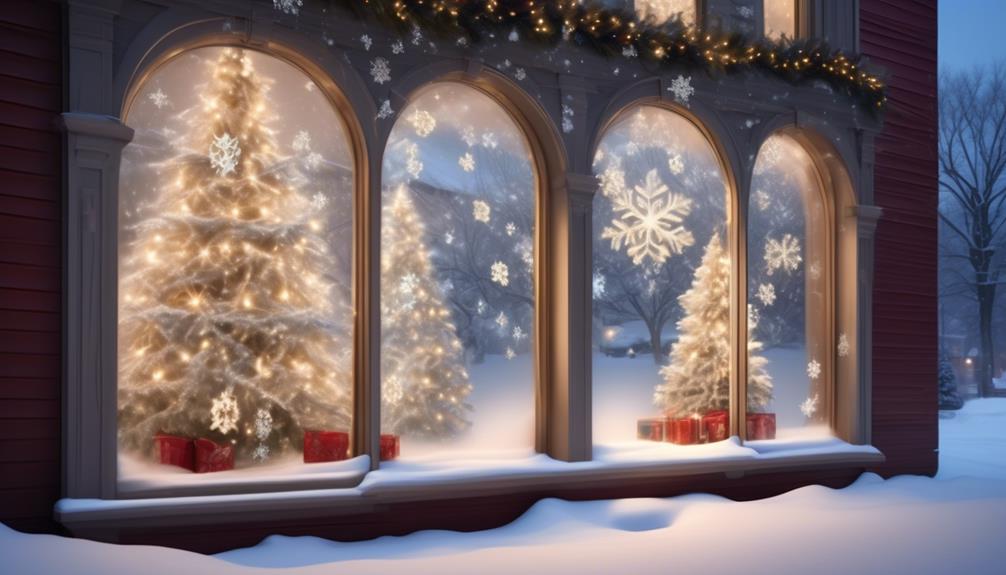 captivating snowflake window displays