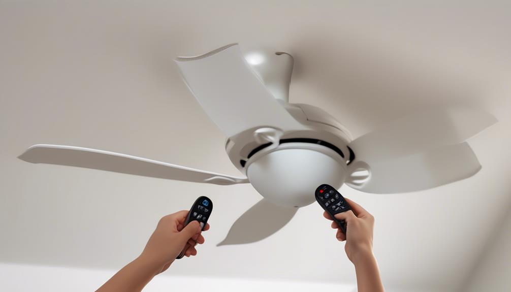 ceiling fan remote control reversal