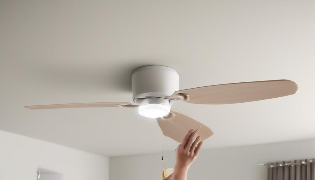 ceiling fan turned off