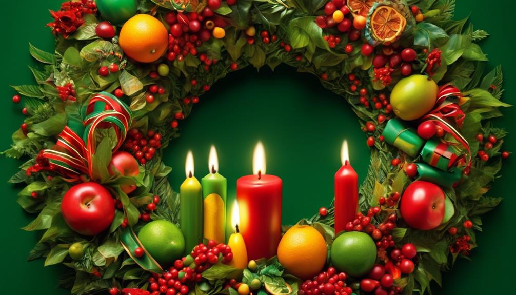 celebrating kwanzaa with wreaths