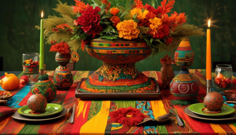 celebrating unity with kwanzaa centerpieces