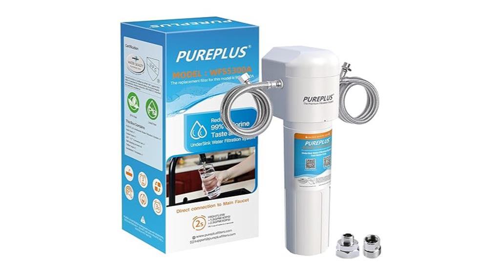 certified under counter water filtration system