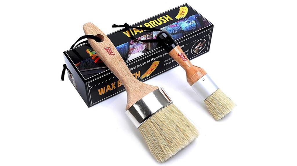 chalk and wax furniture brushes