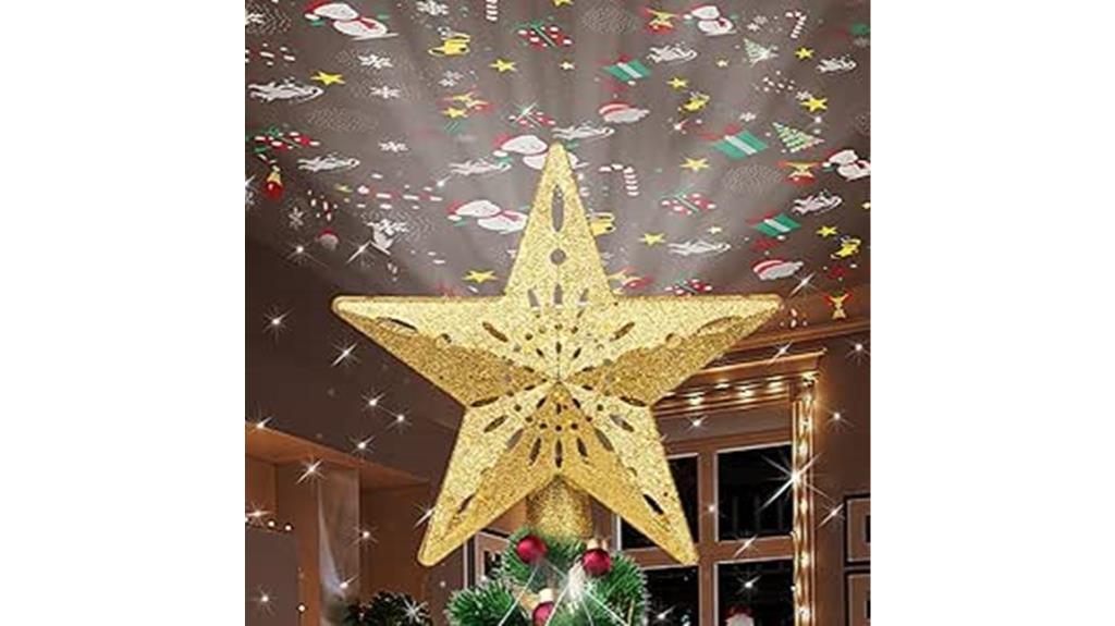 cheerful starry christmas tree