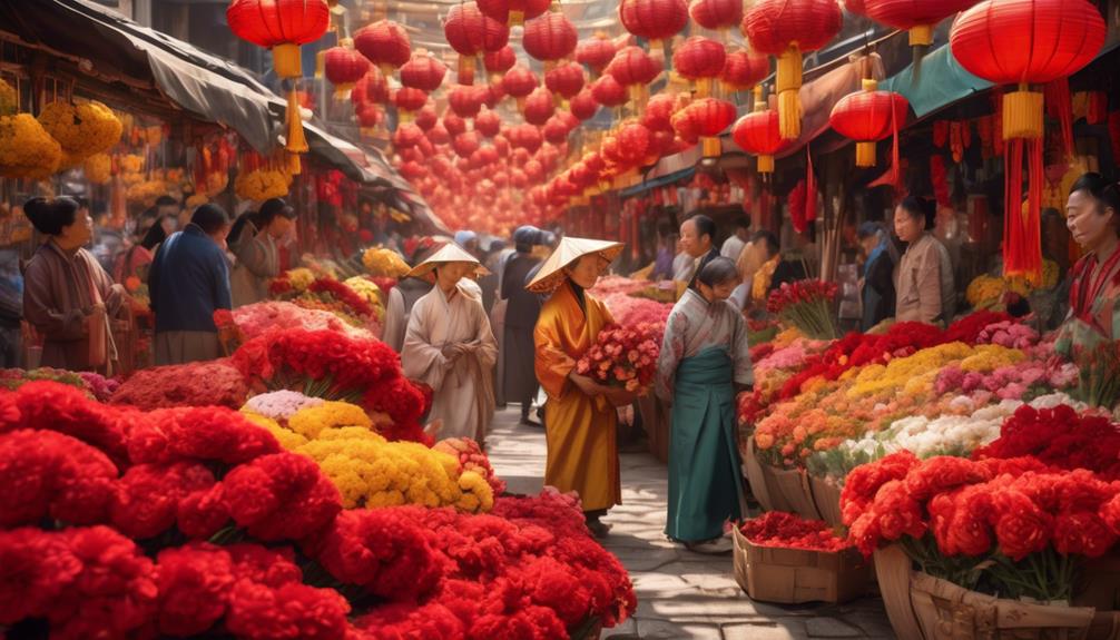 chinese new year flower market
