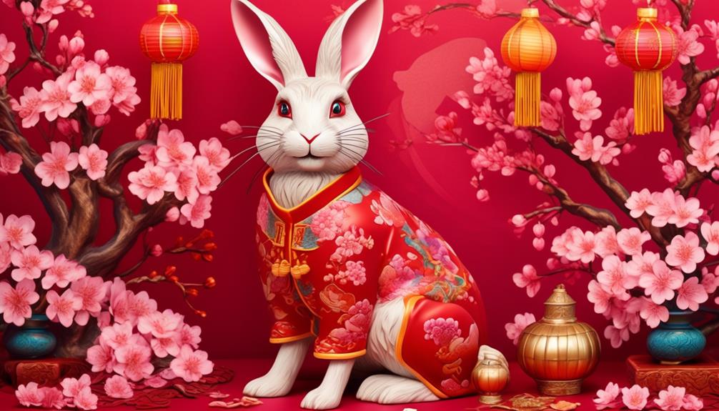 chinese new year rabbit s colors