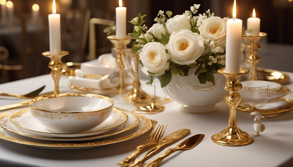 choosing elegant dinnerware for a romantic evening