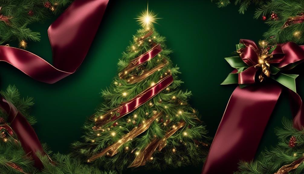 christmas tree ribbon decorating