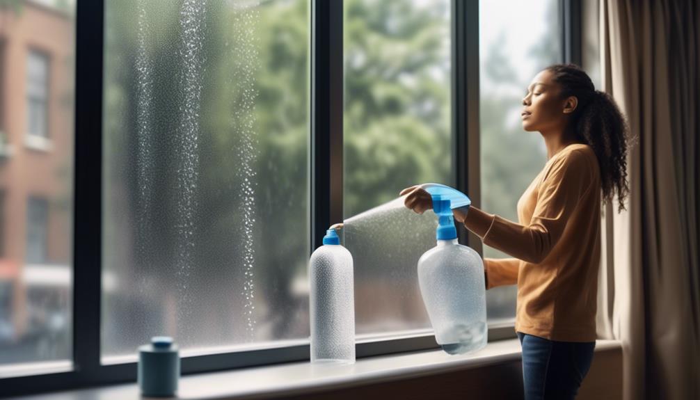 cleaning the window surface